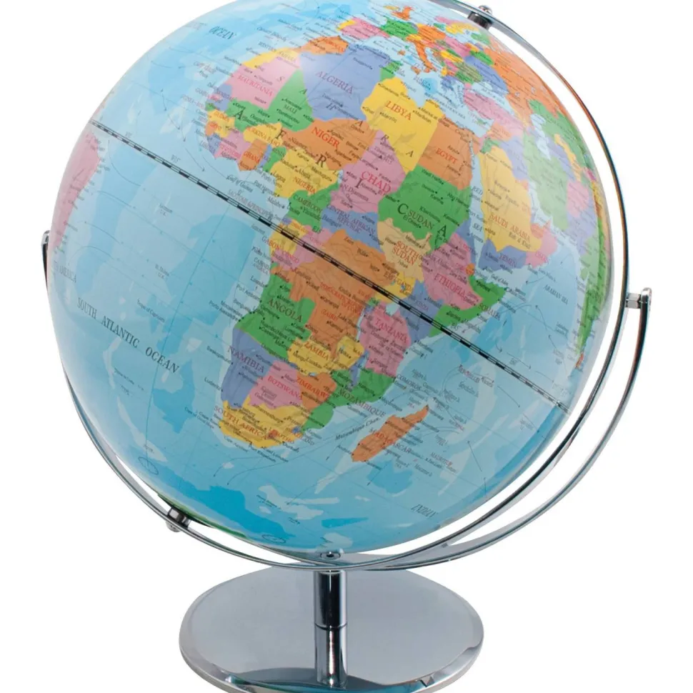 Advantus 12" Political World Globe, 13"W x 16"H, 12" Diameter, Multi