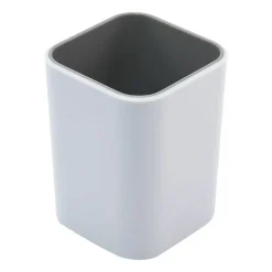 Advantus Fusion Pencil Cup, 4"H x 3"W x 3"D, White/Gray