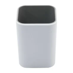 Advantus Fusion Pencil Cup, 4"H x 3"W x 3"D, White/Gray