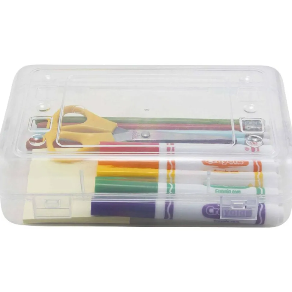 Advantus Gem Pencil Storage Box, 2 1/2" x 8 1/2" x 5 1/2", Clear