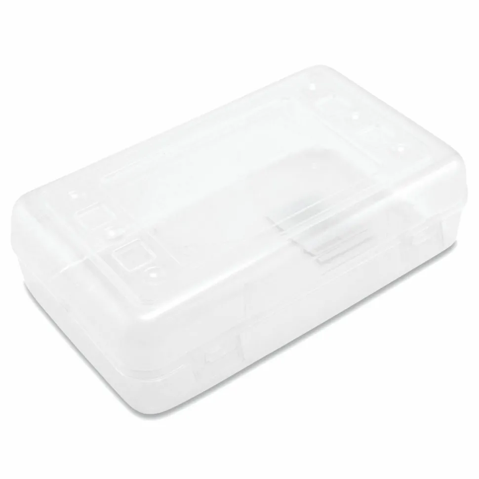 Advantus Gem Pencil Storage Box, 2 1/2" x 8 1/2" x 5 1/2", Clear