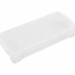 Advantus Super Stacker Pencil Box, 8.25" x 3.75" x 1.5", Clear