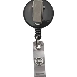 Advantus Badge Reel, Black, Pack Of 12, 75667