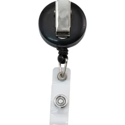 Advantus Badge Reel, Black, Pack Of 12, 75667