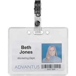Advantus Badge Strap with Clip, Box of 100