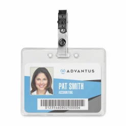 Advantus Badge Strap with Clip, Box of 100
