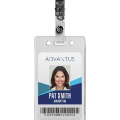 Advantus Badge Strap with Clip, Box of 100