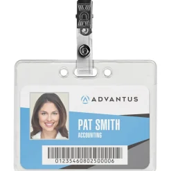 Advantus Badge Strap with Clip, Box of 100