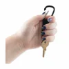Advantus Carabiner Key Chains, Split Key Rings, Aluminum, Black, 10/Pack