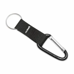 Advantus Carabiner Key Chains, Split Key Rings, Aluminum, Black, 10/Pack