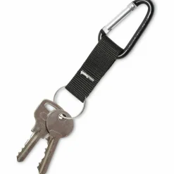Advantus Carabiner Key Chains, Split Key Rings, Aluminum, Black, 10/Pack