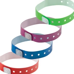 Advantus Colored Vinyl Wristbands, Adjustable, 0
