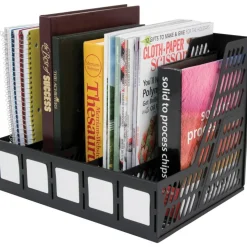 Advantus 5-Compartment Magazine/Literature File, Black
