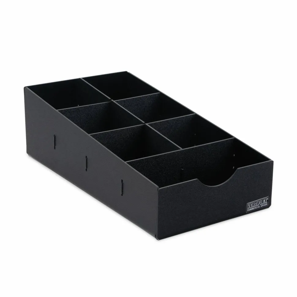 Advantus Condiment Caddy, 8 3/4" x 16" x 5 1/4", Black