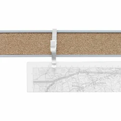 Advantus Cork Map Rails, 1" x 96", Satin