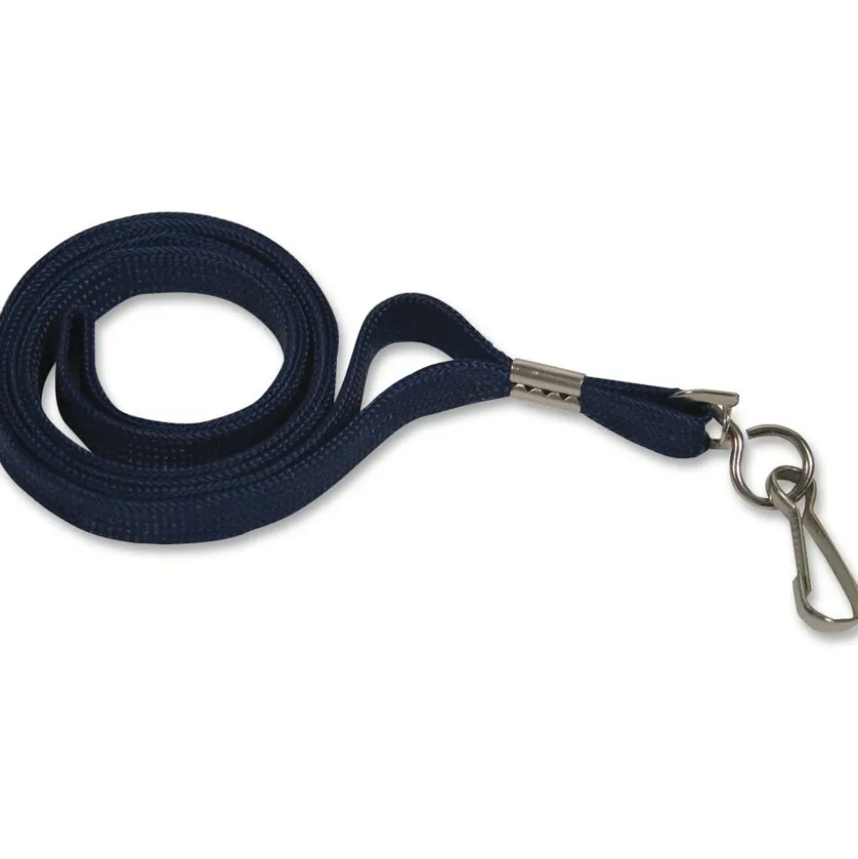 Advantus 36" Deluxe Lanyard With J-Hook, 36" Length, Blue, Pack Of 23