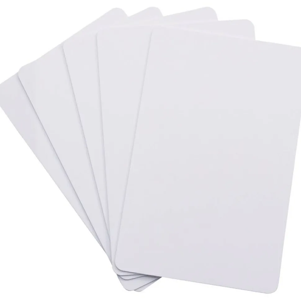 Advantus DIY - Laminated polyvinyl chloride (PVC) - white - 2.1 in x 3.4 in 100 card(s) ID cards