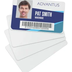 Advantus DIY - Laminated polyvinyl chloride (PVC) - white - 2.1 in x 3.4 in 100 card(s) ID cards