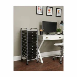 Advantus 10-Drawer Organizer With Casters, 37 1/2