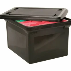 Advantus File Tote with Lid, Letter/Legal Files, 14.25