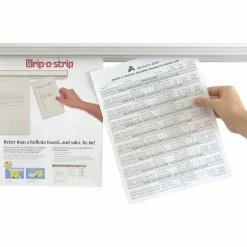 Advantus Grip-A-Strip Display Rail, 1 1/2" x 48", Satin Finish Gray