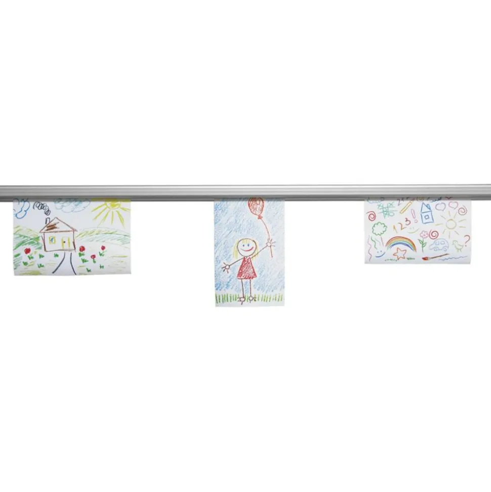 Advantus Grip-A-Strip Display Rail, 1 1/2" x 96", Satin