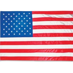 Advantus Heavyweight Nylon Outdoor U.S. Flag - United States - 96" x 60"- Heavyweight, Grommet, Durable - Nylon, Brass - Red, White, Blue