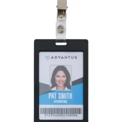 Advantus ID Badge Clip Adapter, Silver, Pack of 25