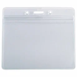 Advantus ID Holder/Lanyard Combo, Horizontal, Black/Clear, Pack of 20