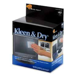 Advantus Kleen And Dry Screen Cleaner Wipes, Box Of 40