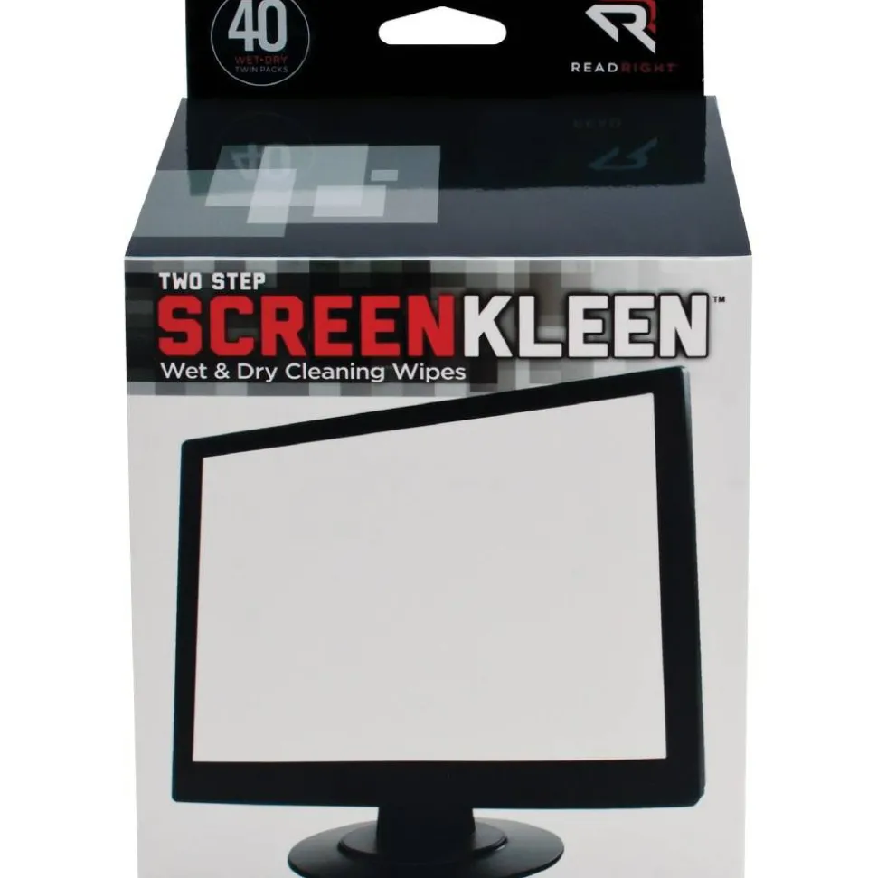 Advantus Kleen And Dry Screen Cleaner Wipes, Box Of 40