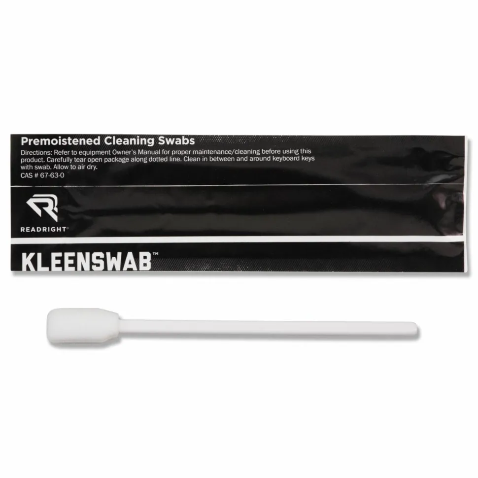 Advantus KleenSwab Read/Right Cleaning Swabs, Case Of 25