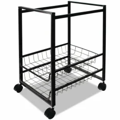 Advantus Letter-Size Mobile File Cart, 19 1/2"H x 16"W x 13"D, Black