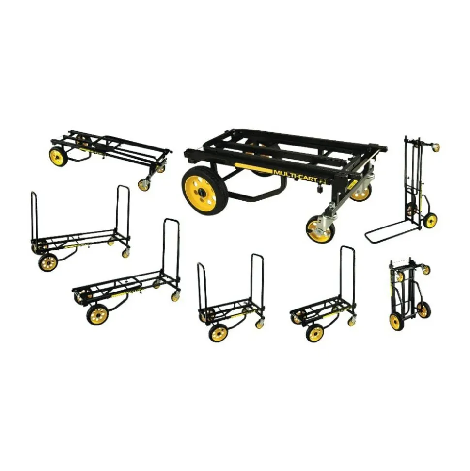 Advantus Multi-Cart 8-in-1 Cart, 500 Lb Capacity, Black/Yellow