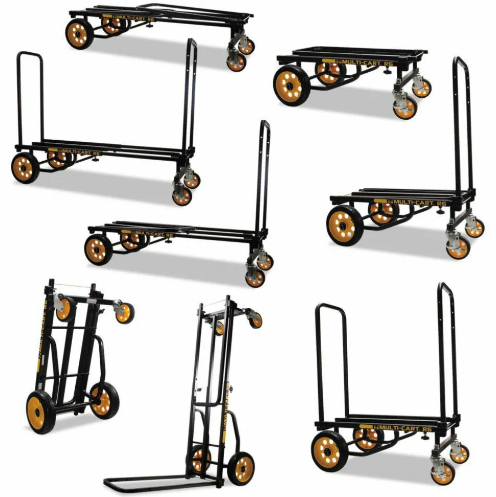 Advantus Multi-Cart 8-in-1 Cart, 500 Lb Capacity, Black/Yellow
