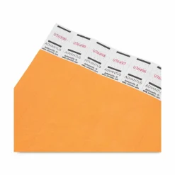 Advantus Neon Tyvek Wristbands - Neon Orange - Tyvek - 500 / Pack