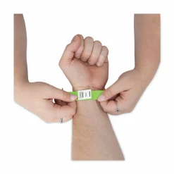 Advantus Neon Tyvek Wristbands - Neon Green - Tyvek - 500 / Pack
