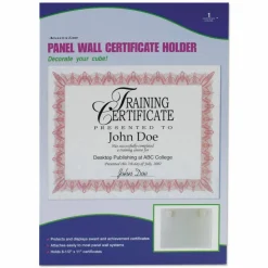Advantus Panel Wall Acrylic Certificate Holder - Holds 11
