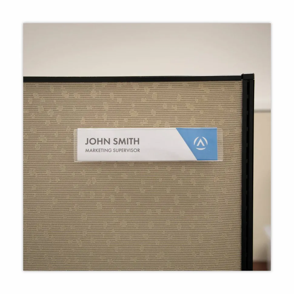 Advantus Panel Wall Sign Holder, 9"W x 2"H, Clear