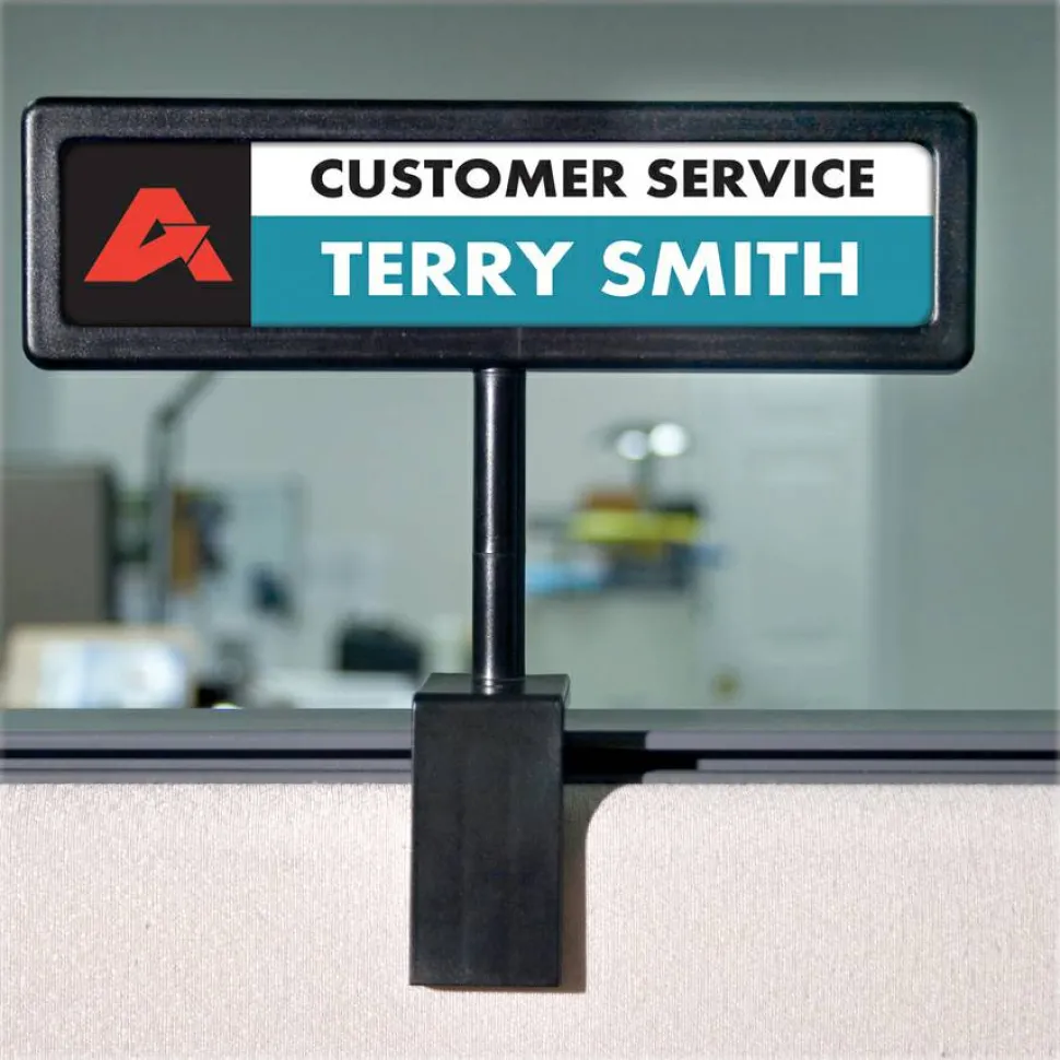 Advantus People Pointer Cubicle Sign, 4 1/2"H x 9"W x 5/8"D