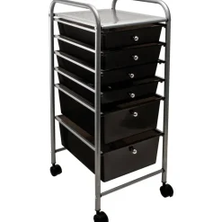 Advantus Portable Drawer Organizer, Metal, 1 Shelf, 6 Drawers, 13