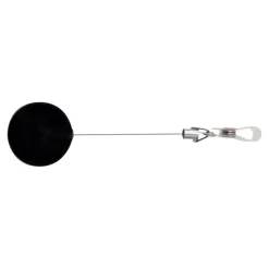 Advantus Premier Retractable Heavy Duty ID Reel With Badge Clip - Plastic, Steel - Black, Silver - 12 / Box