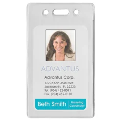 Advantus Proximity Badge Holder, Vertical, 4-1/2