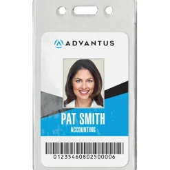 Advantus Proximity Badge Holder, Vertical, 4-1/2