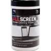 Advantus Read/Right AllScreen Screen Cleaning Wipes - For Display Screen - Alcohol-free, Ammonia-free - Assorted - 75/Tub - 1 Each