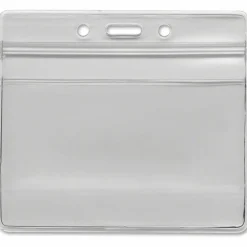 Advantus Re-sealable Badge Holder, Horizontal, 3-3/4