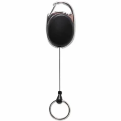 Advantus Retractable Carabiner Reel With Key Rings, Smoke, Pack Of 6