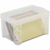 Advantus Super Stacker Storage Boxes, Holds 400 3 x 5 Cards, 6.25 x 3.88 x 3.5, Plastic, Clear