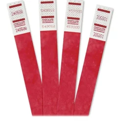 Advantus Tyvek Colored Wrist Bands, 3/4