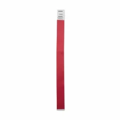 Advantus Tyvek Wristbands, AVT75441, 3/4"W x 10"L, Rectangle, Red, Tyvek, Pack Of 100